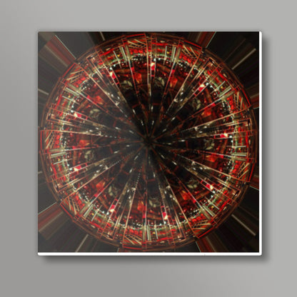 Abstract Cosmic Fractal Mandala Design Background Square Art Prints