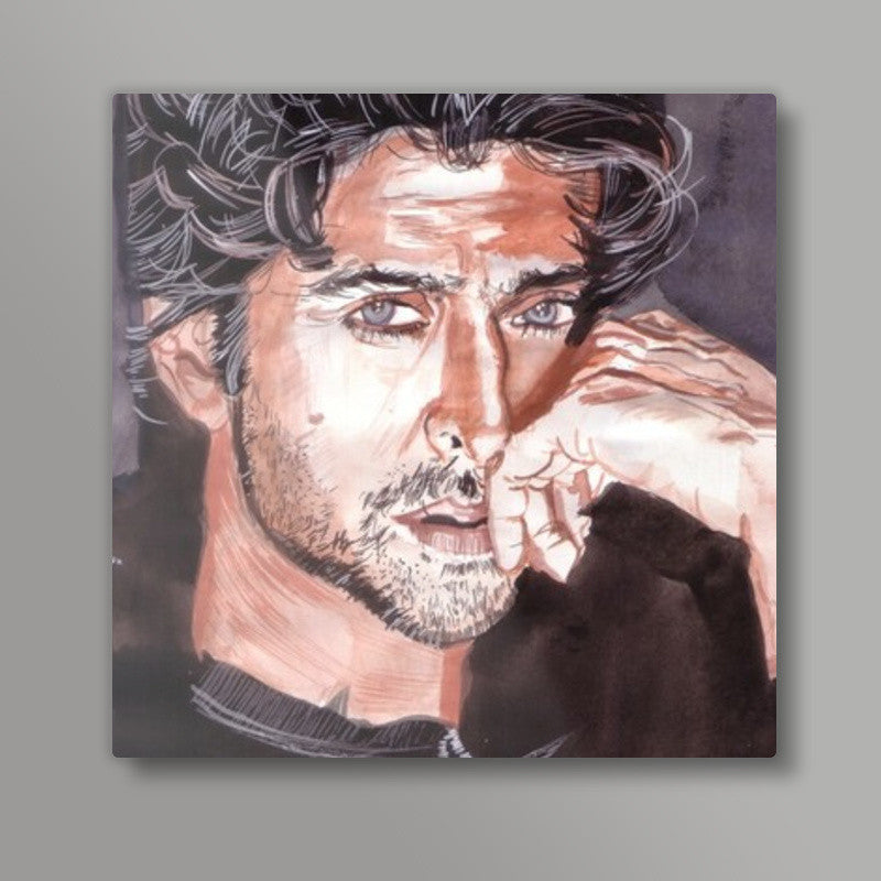 Superstar Hrithik Roshan exudes charisma and promise Square Art Prints