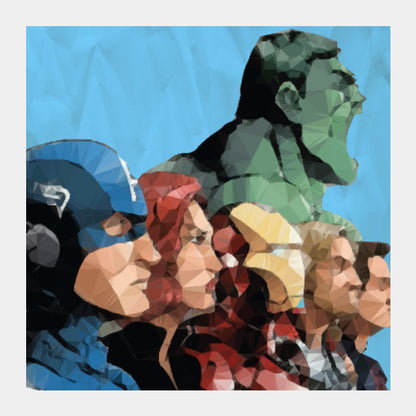 Square Art Prints, Avengers Square Art