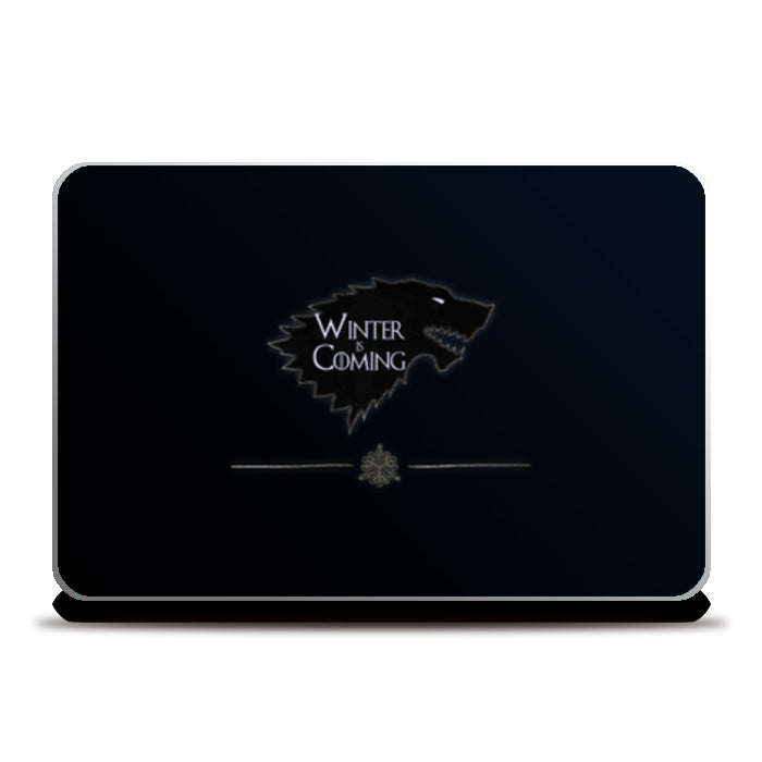 Winter is Coming Direwolf (Blue BG) Laptop Skins