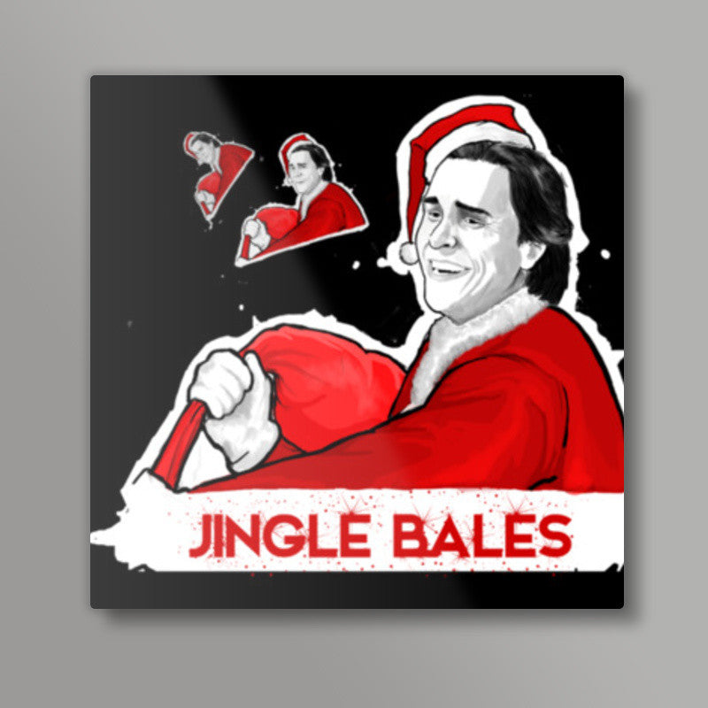 Jingle Bales | Christian Bale Square Art Prints