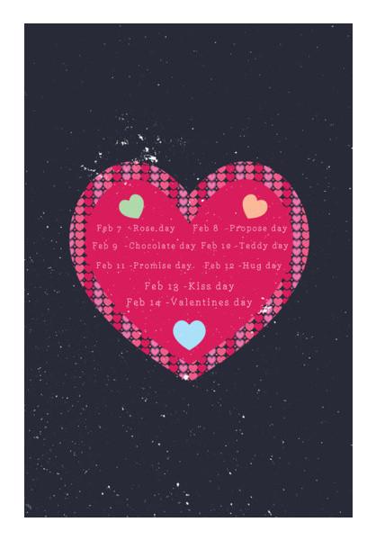 PosterGully Specials, Valentine week days schedule Wall Art