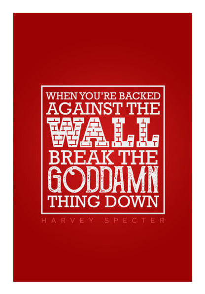 SUITS Quote Typography Wall Art