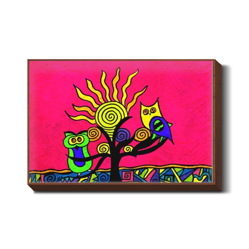 Lucky Owls Zenscrawl Wall Art