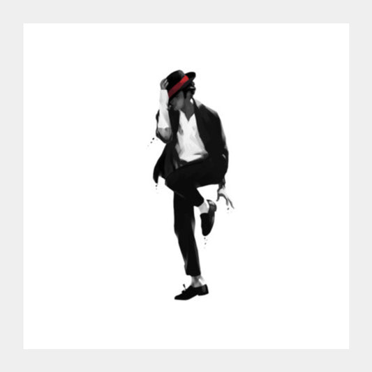 king of pop Square Art Prints