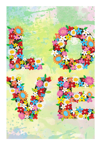 Love Floral Art PosterGully Specials