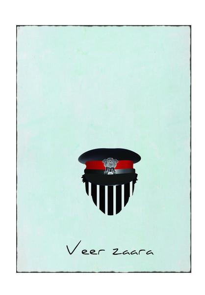 PosterGully Specials, Veer Zaara Minimalist poster Wall Art