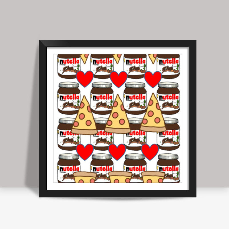 Nutella Pizza Square Art Prints