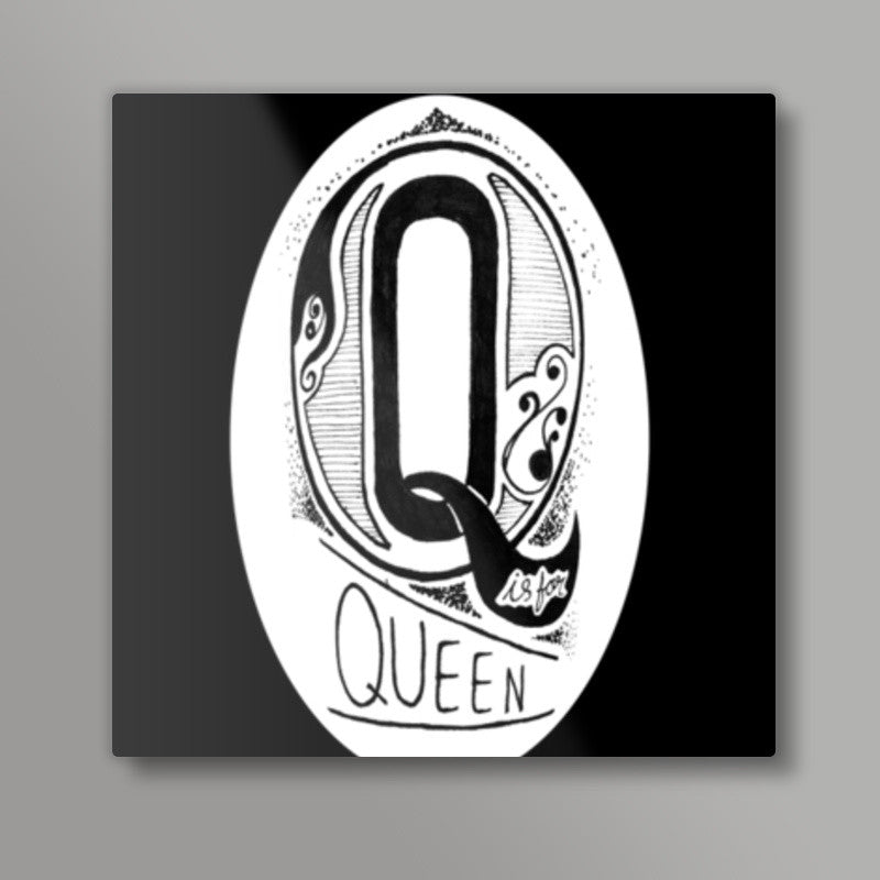 Q is for Queen Square Art Prints