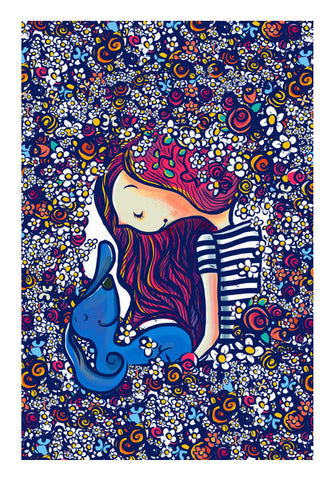 Girl And Her Dog Art PosterGully Specials