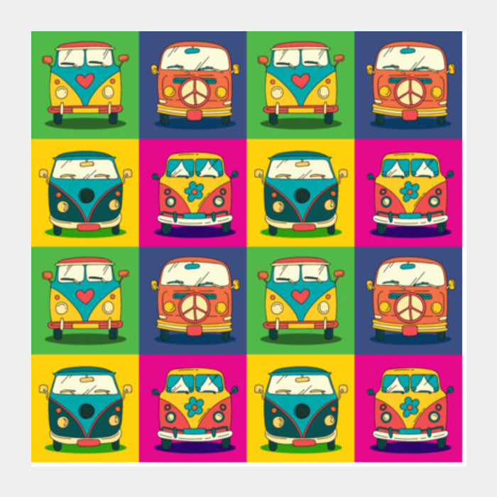 Retro Pop Square Art Prints