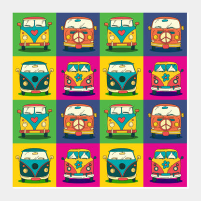 Retro Pop Square Art Prints