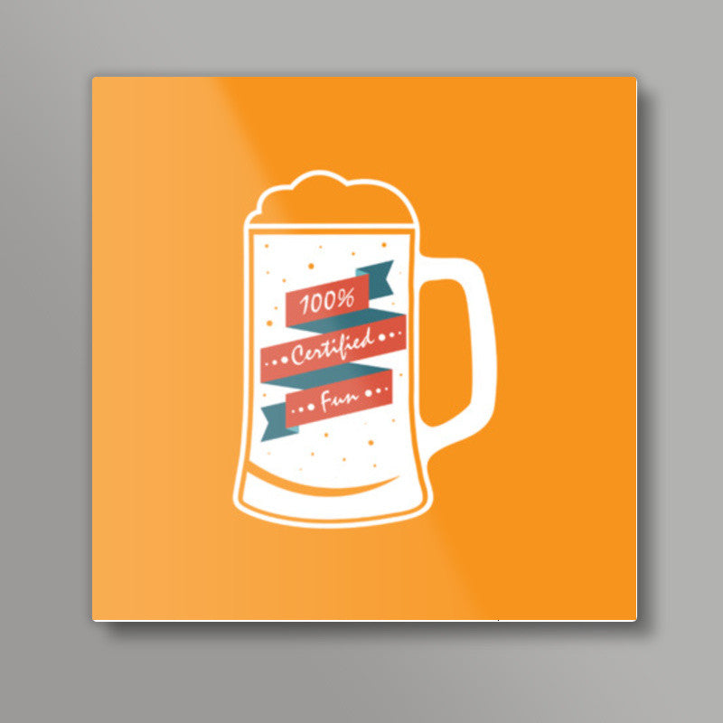 Beer fun Square Art Prints