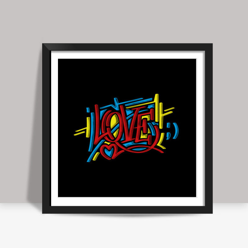 love graffiti Square Art Prints