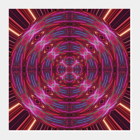Abstract Kaleidoscopic Fractal Mandala Motion Design Background Square Art Prints PosterGully Specials