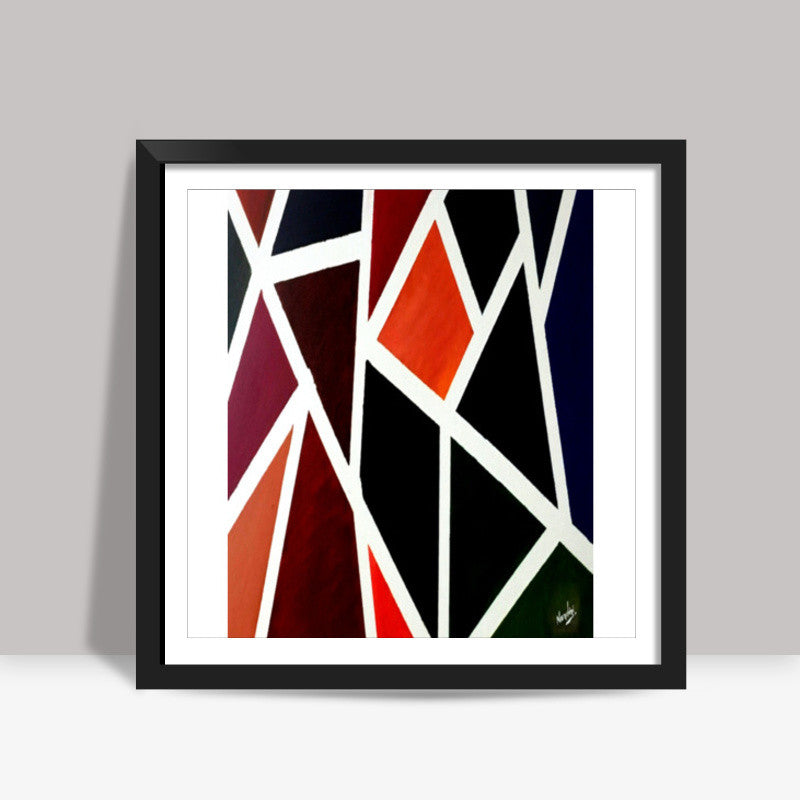 Shades | Abstract - Oil Painting Square Art Prints