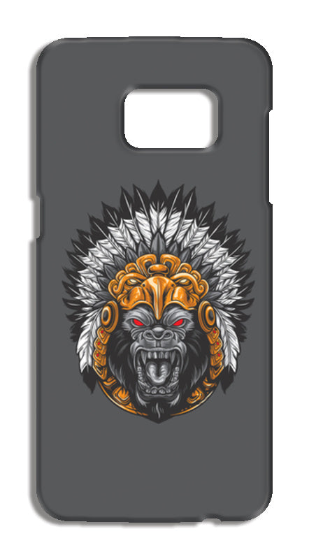 Gorilla Wearing Aztec Headdress Samsung Galaxy S7 Cases