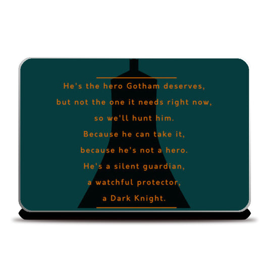 The Dark Knight | Batman | Quote Laptop Skins