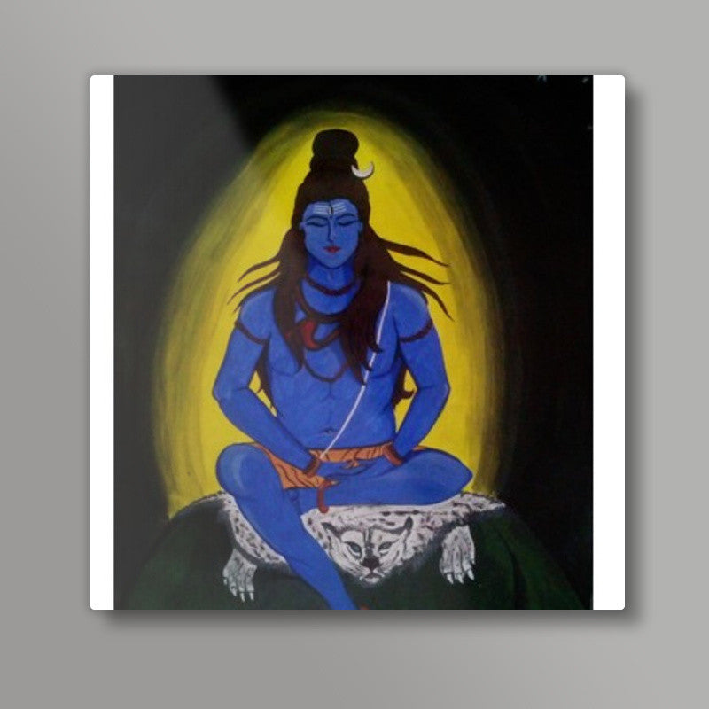 lord shiva painting Square Art Prints