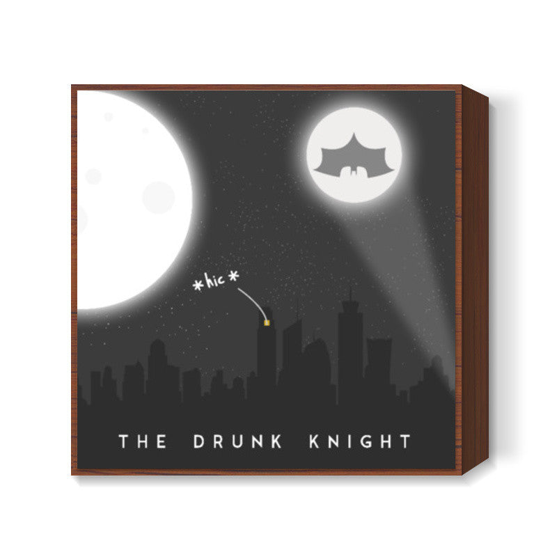 The Drunk Knight Square Art Print