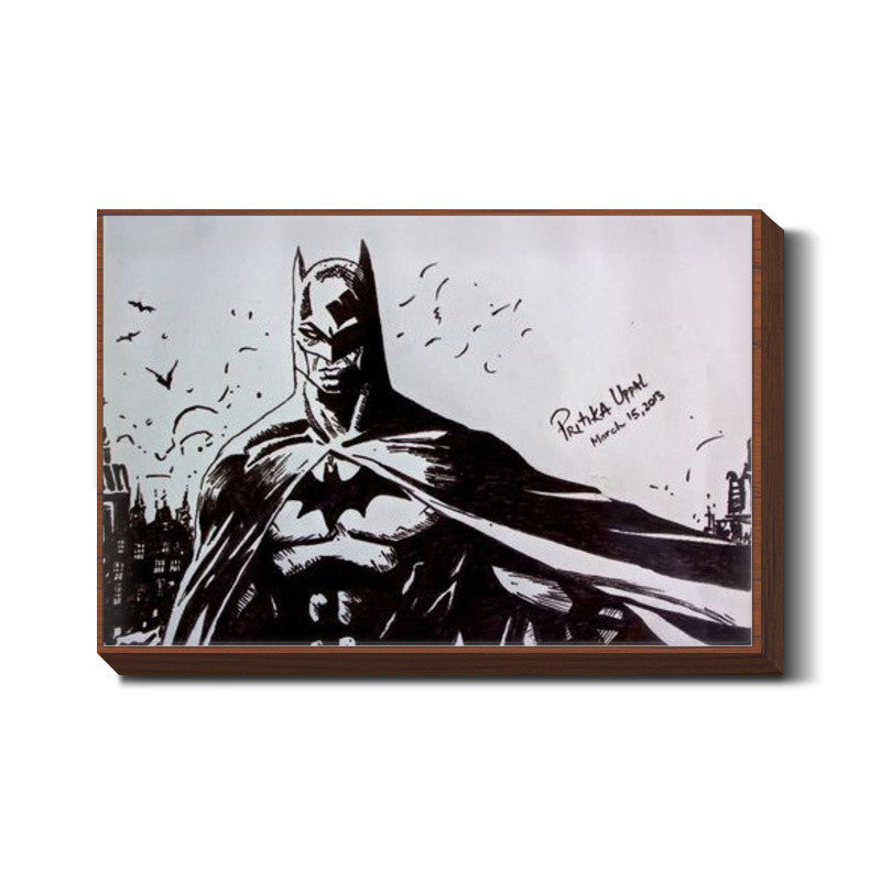 The Dark Knight Batman ink drawing Wall Art