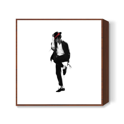 king of pop Square Art Prints