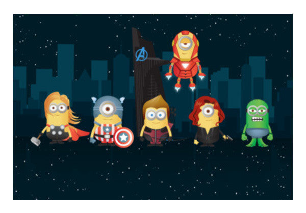 Wall Art, Minion Avengers Wall Art