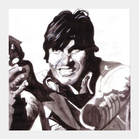 Square Art Prints, Bollywood superstar Amitabh Bachchan is the angry young man Square Art Prints