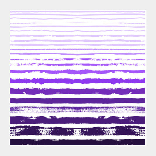 Uneven Purple Stripes Square Art Prints