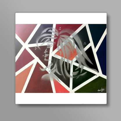 Confidence | Woman | Abstract - Oil & Spray Painting Square Art Prints