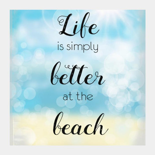 PosterGully Specials, Life at beach Square Art Prints