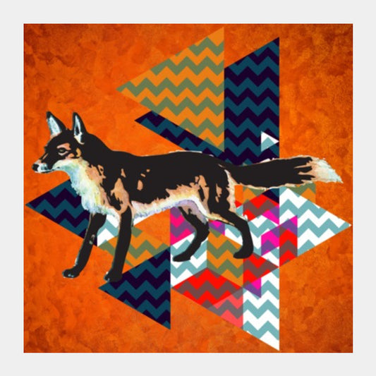 Square Art Prints, Inspector Fox Square Art | Lotta Farber, - PosterGully