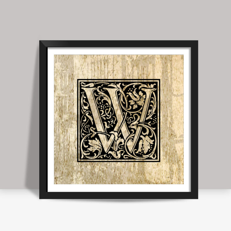Ornate W Square Art Prints