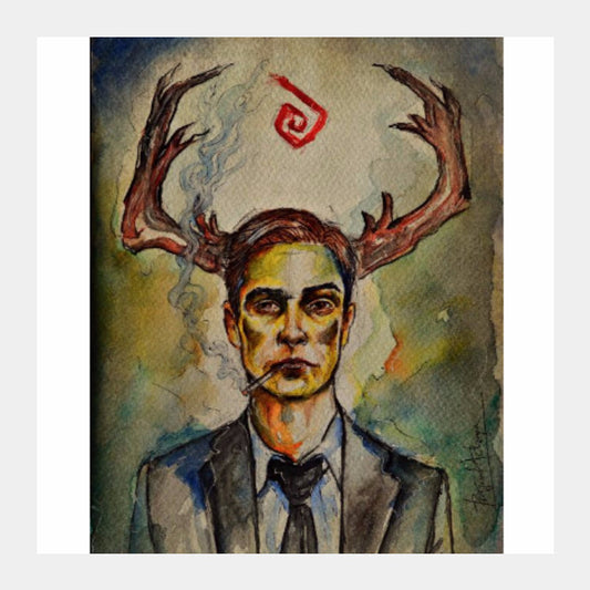 Square Art Prints, True Detective: Rustin Cohle | ARtist: Prajwal Acharya, - PosterGully