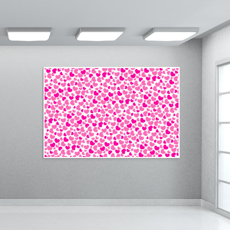 Pretty Pink Hearts Wall Art