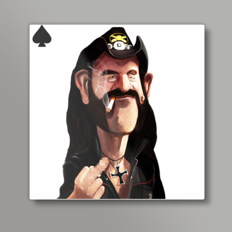 Motorhead | Lemmy Kilmister | Caricature Square Art Prints