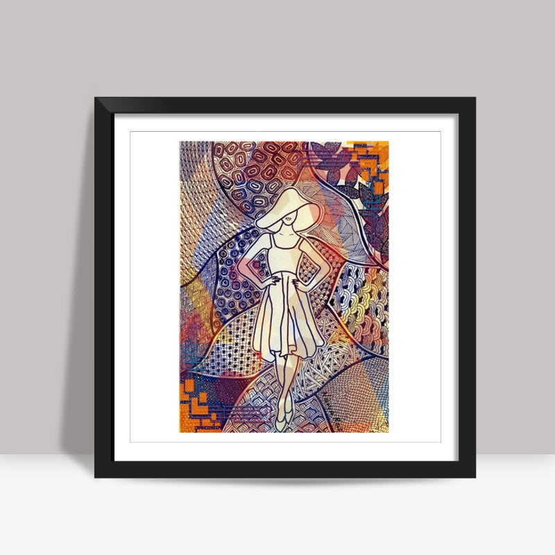 Fashion square art print Square Art Prints