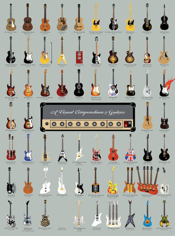 PosterGully Specials, Visual Compedium Of Guitars, - PosterGully