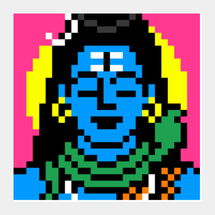 Shiva Pixel Square Art Prints