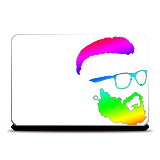 Beard & Glasses Laptop Skins