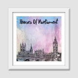 Palace of Westminster - London Premium Square Italian Wooden Frames