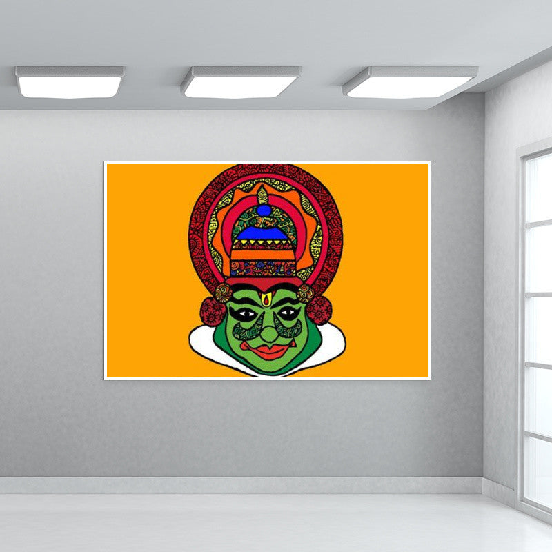 Kathakali Zenscrawl Wall Art | Meghnanimous