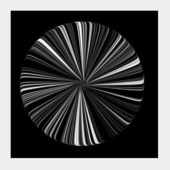 Abstract Black And White Pinwheel Digital Art Background Square Art Prints