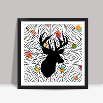 Deer Head Square Art | Lotta Farber