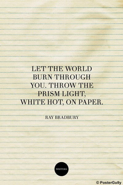 Wall Art, Prism Quote-Ray Bradbury #writers, - PosterGully