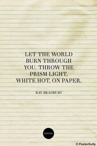 Wall Art, Prism Quote-Ray Bradbury #writers, - PosterGully