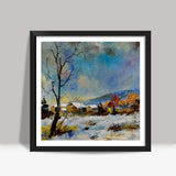 snowy landscape 56 Square Art Prints
