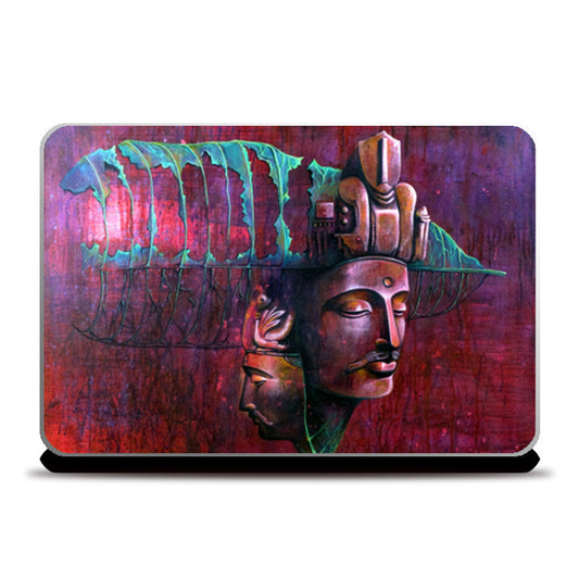 Two Heads of Bodhi Laptop Skins
