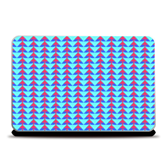 Trippy Triangles | Cyan Red Laptop Skins