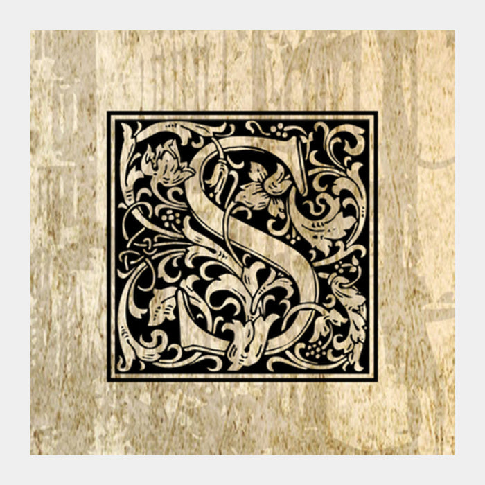 Ornate S Square Art Prints